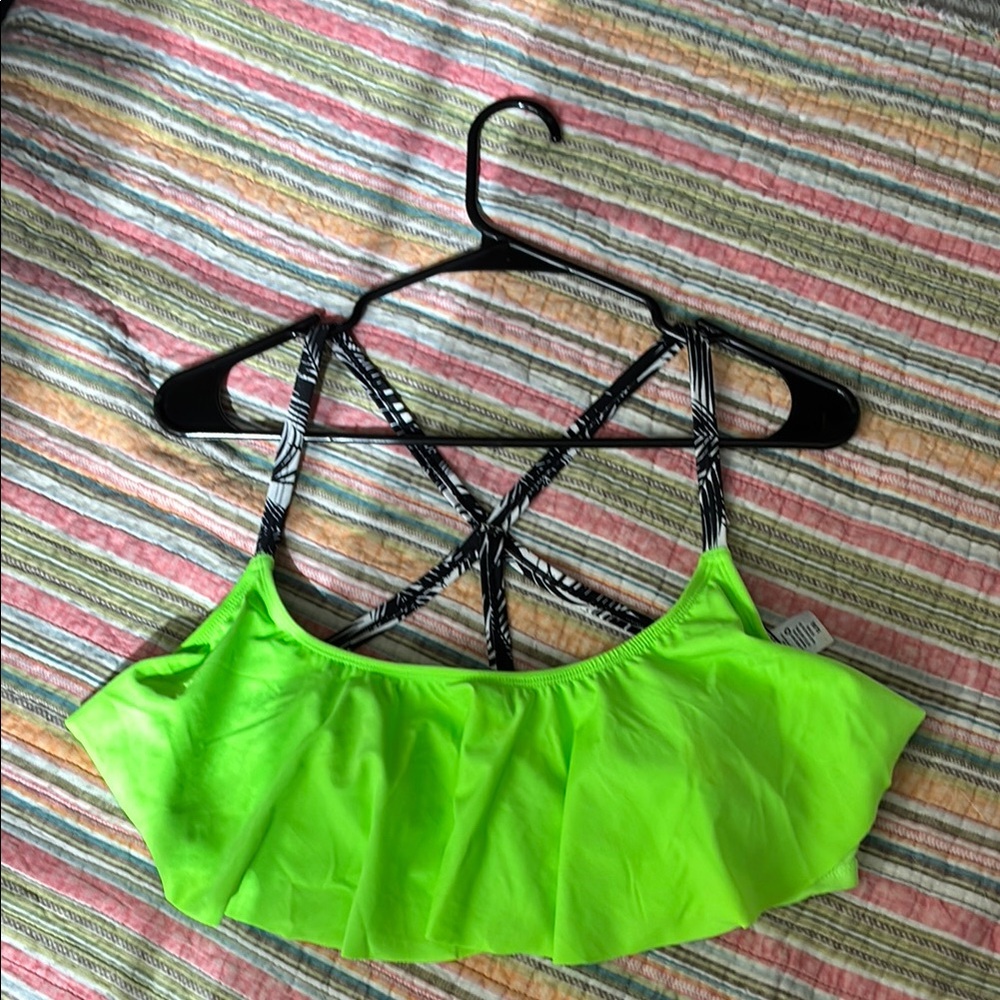 Joe Boxer Bright Green Bikini Top